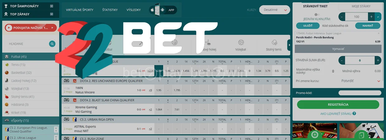 22Bet stávková kancelária 22Bet stávková kancelária